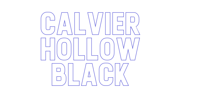 Download Calvier Hollow Black Font