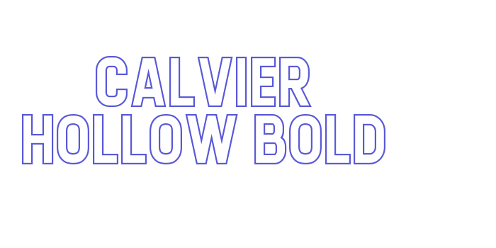 Calvier Hollow Bold Font Download