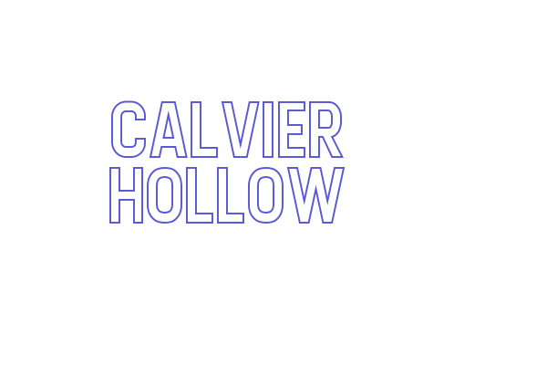 Calvier Hollow Font