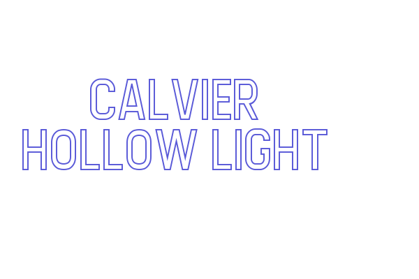 Calvier Hollow Light Font