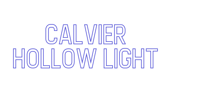 Calvier Hollow Light Font Download