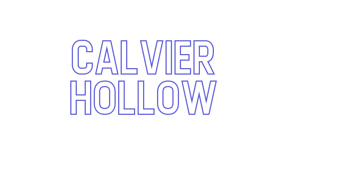 Calvier Hollow Font Download