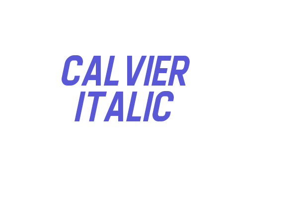 Calvier Italic Font