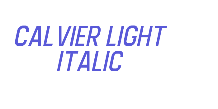 Download Calvier Light Italic Font