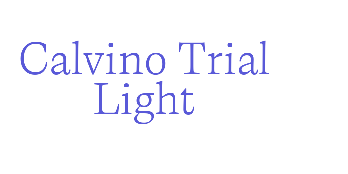 Calvino Trial Light Font Download