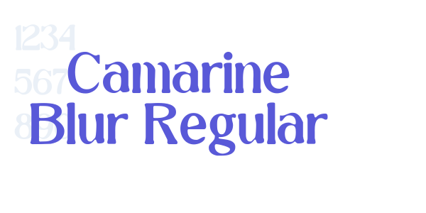 Camarine Blur Regular font free