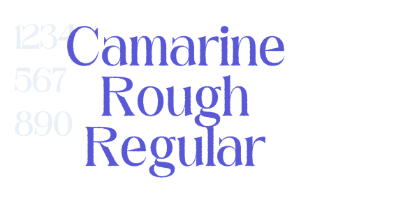 Camarine Rough Regular font free