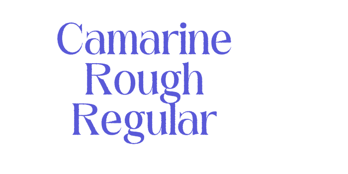 Camarine Rough Regular Font Download