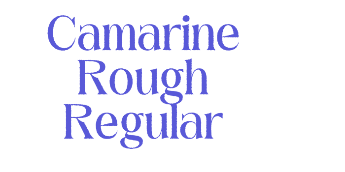 Camarine Rough Regular Font