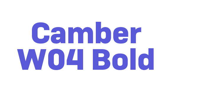 Camber W04 Bold Font