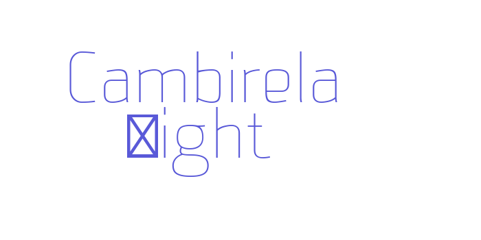 Cambirela Light Font Download