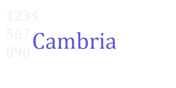 Cambria font free