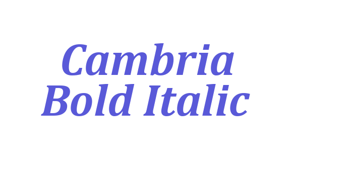 Cambria Bold Italic Font Download