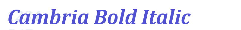 Cambria Bold Italic-font