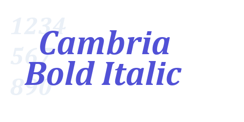 Cambria Bold Italic-font-download