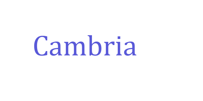 Cambria Font