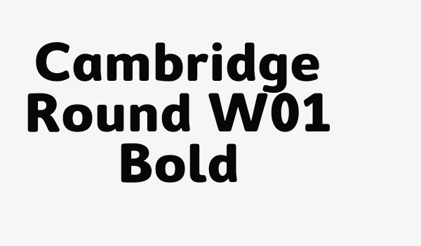 Cambridge Round W01 Bold Font