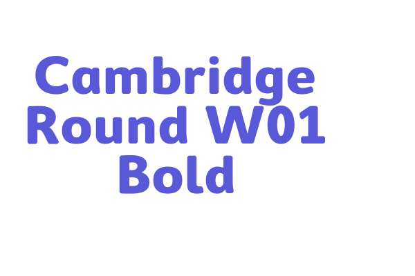 Cambridge Round W01 Bold Font