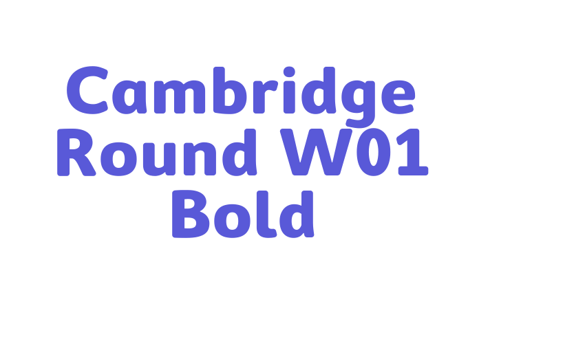 Cambridge Round W01 Bold Font