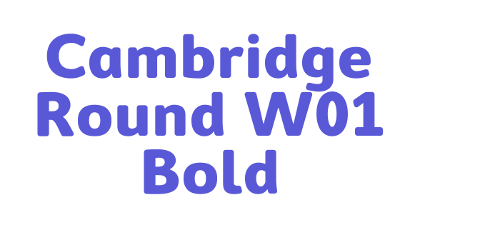 Cambridge Round W01 Bold Font Download