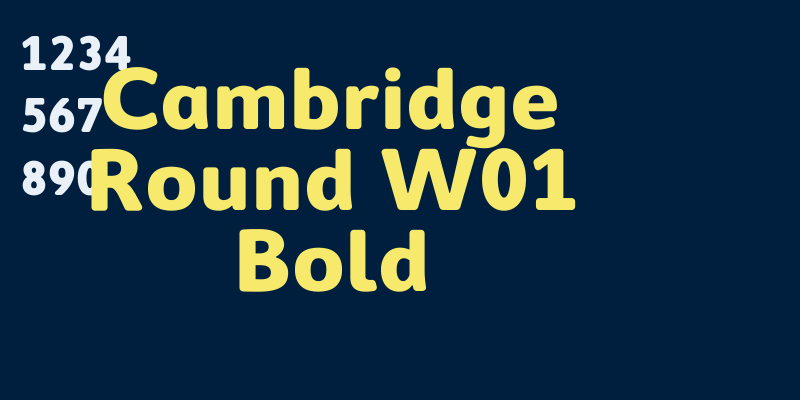 Cambridge Round W01 Bold