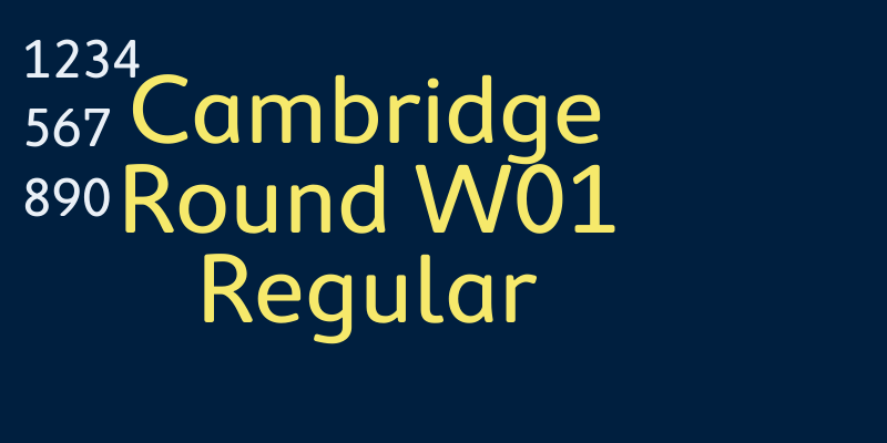 Cambridge Round W01 Regular