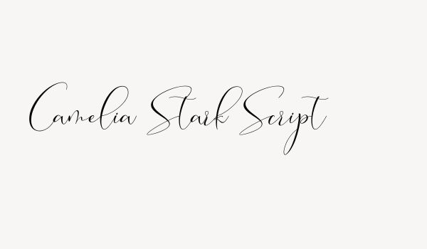 Camelia Stark Script Font