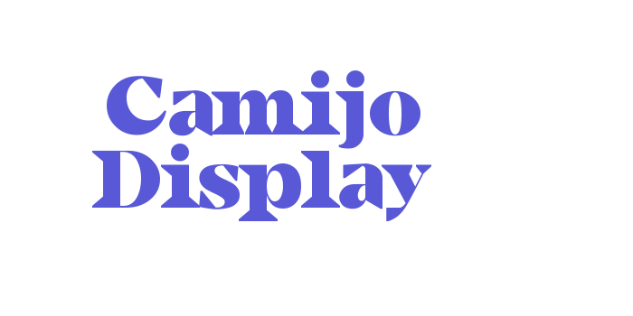 Camijo Display Font Download