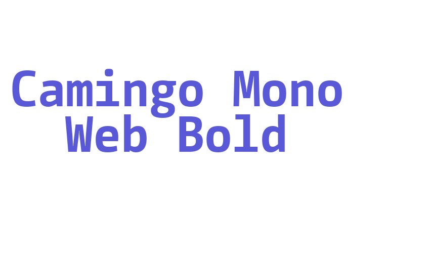 Camingo Mono Web Bold Font