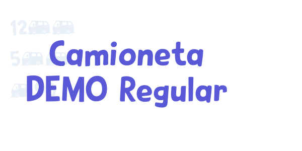 Camioneta DEMO Regular font free