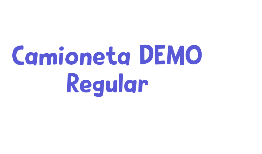 Camioneta DEMO Regular Font Download