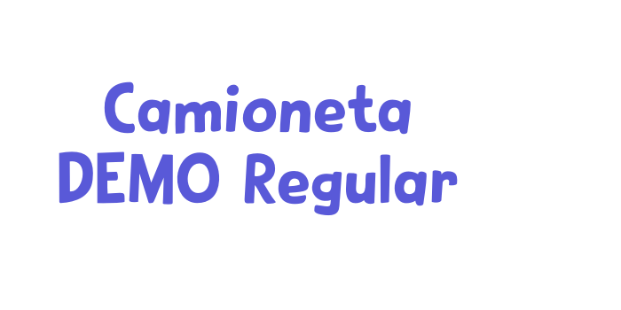 Camioneta DEMO Regular Font Download