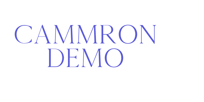 Cammron Demo Font Download