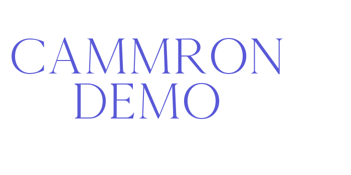 Cammron Demo Font