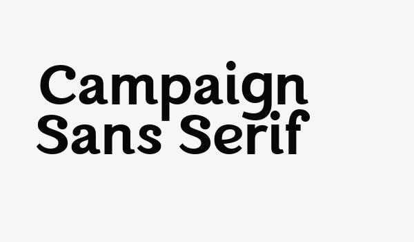 Campaign Sans Serif Font