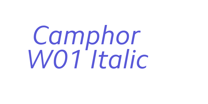 Download Camphor W01 Italic Font