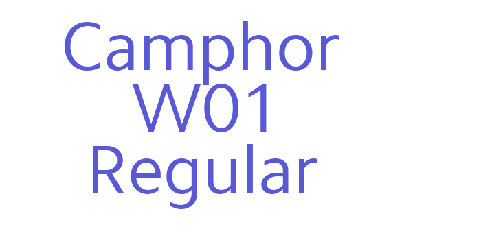 Camphor W01 Regular Font