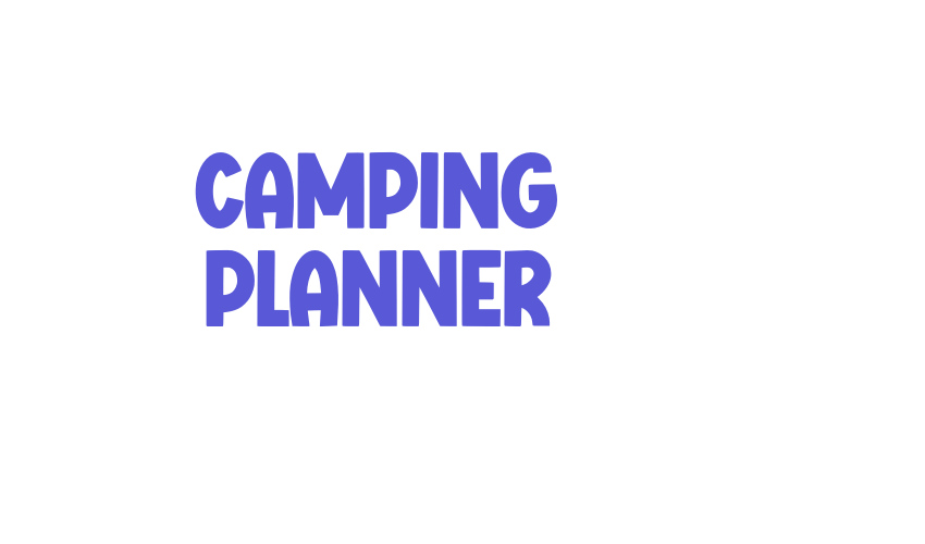 Camping Planner Font Download