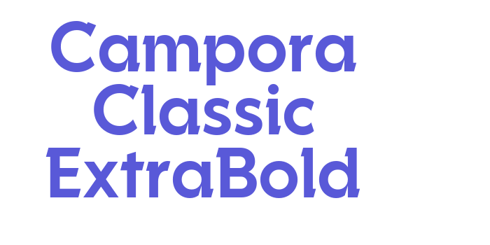 Campora Classic ExtraBold Font