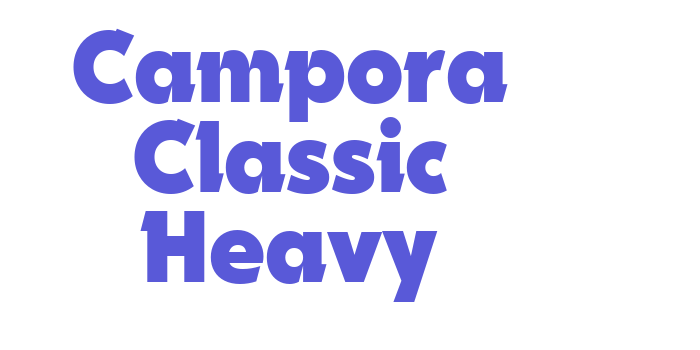 Campora Classic Heavy Font