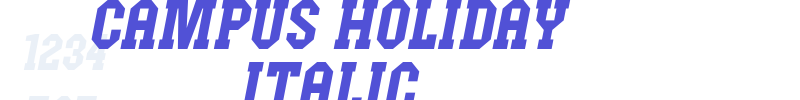 Campus Holiday Italic-font