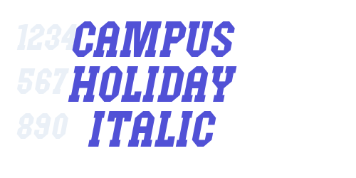 Campus Holiday Italic-font-download