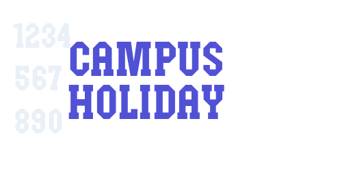 Campus Holiday-font-download