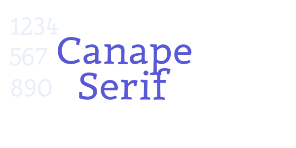 Canape Serif font free