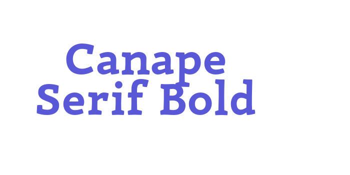 Canape Serif Bold Font Download