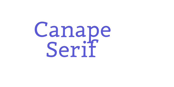 Canape Serif Font Download