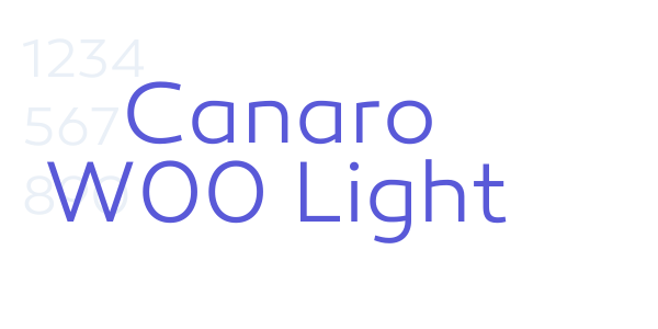 Canaro W00 Light font