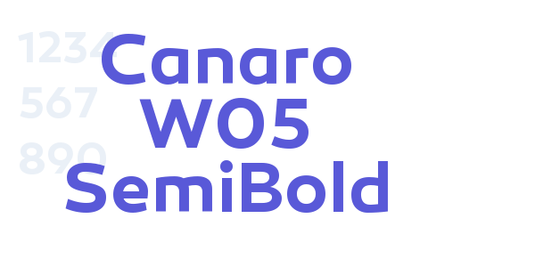 Canaro W05 SemiBold font free