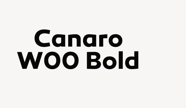 Canaro W00 Bold Font