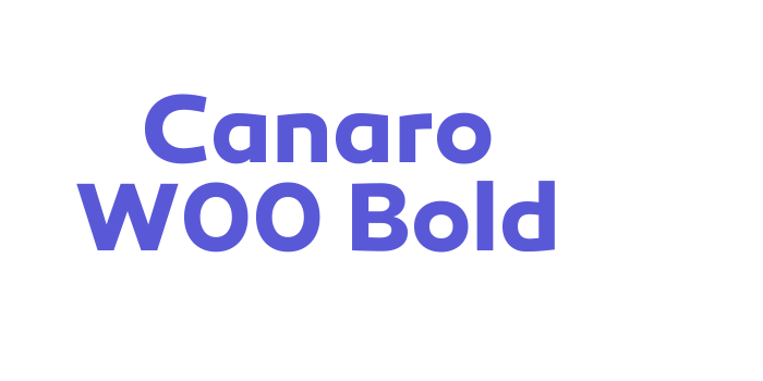 Canaro W00 Bold Font Download